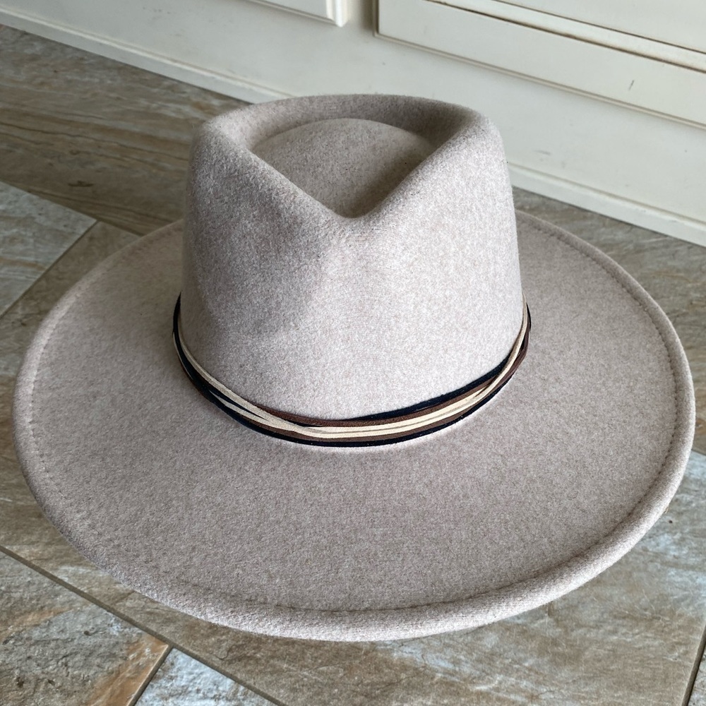 OATMEAL FELT FEDORA RANGER HAT